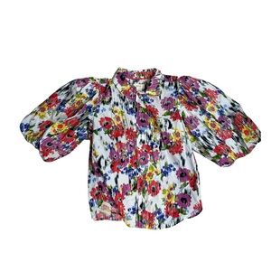 Anthropologie Maeve Multicolor Abstract Blouse